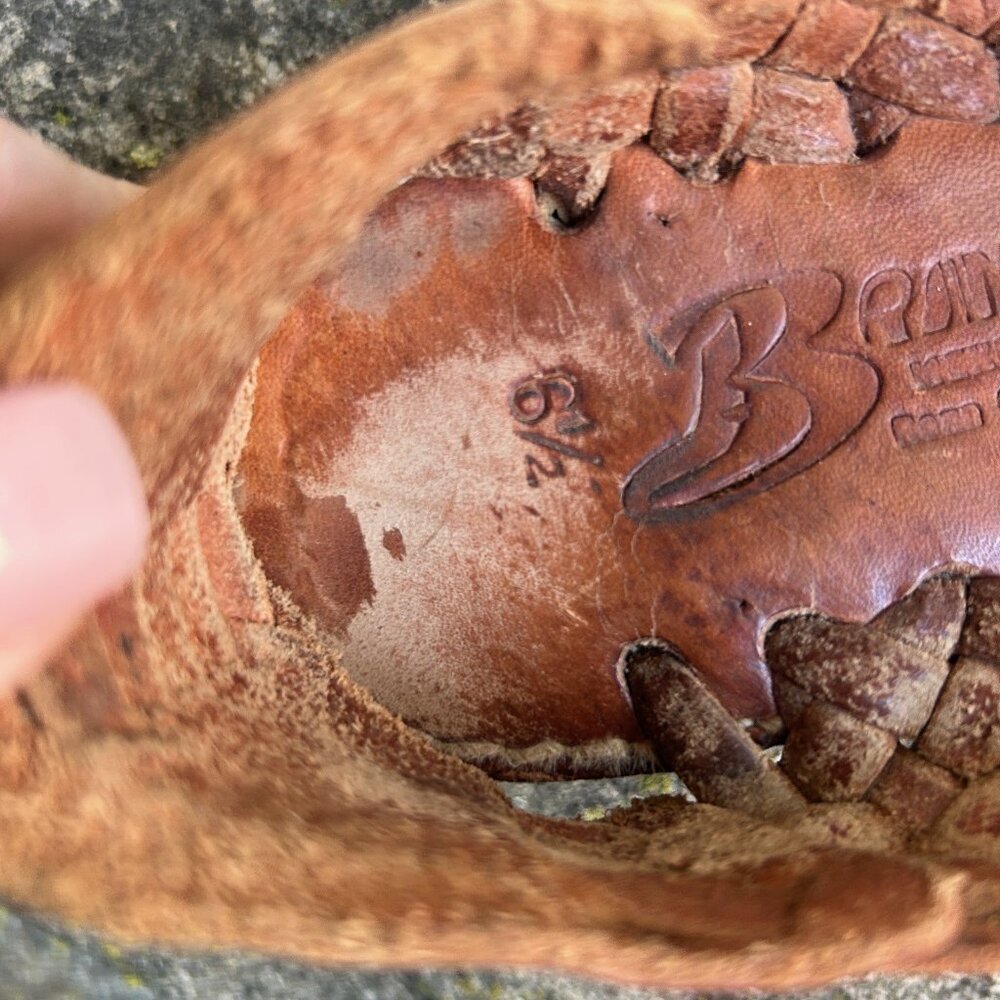 Brand X Mexican Huaraches Copper Brown Woven Leather Size 6.5 - Picture 6 of 10